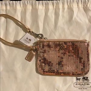 Coach Sequin Wristlet